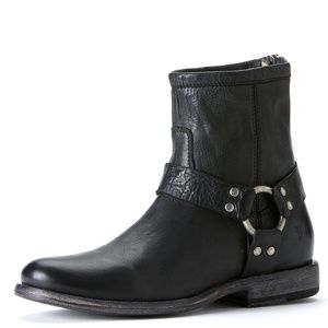 Frye Women's Phillip Moto Harness Leather Booties